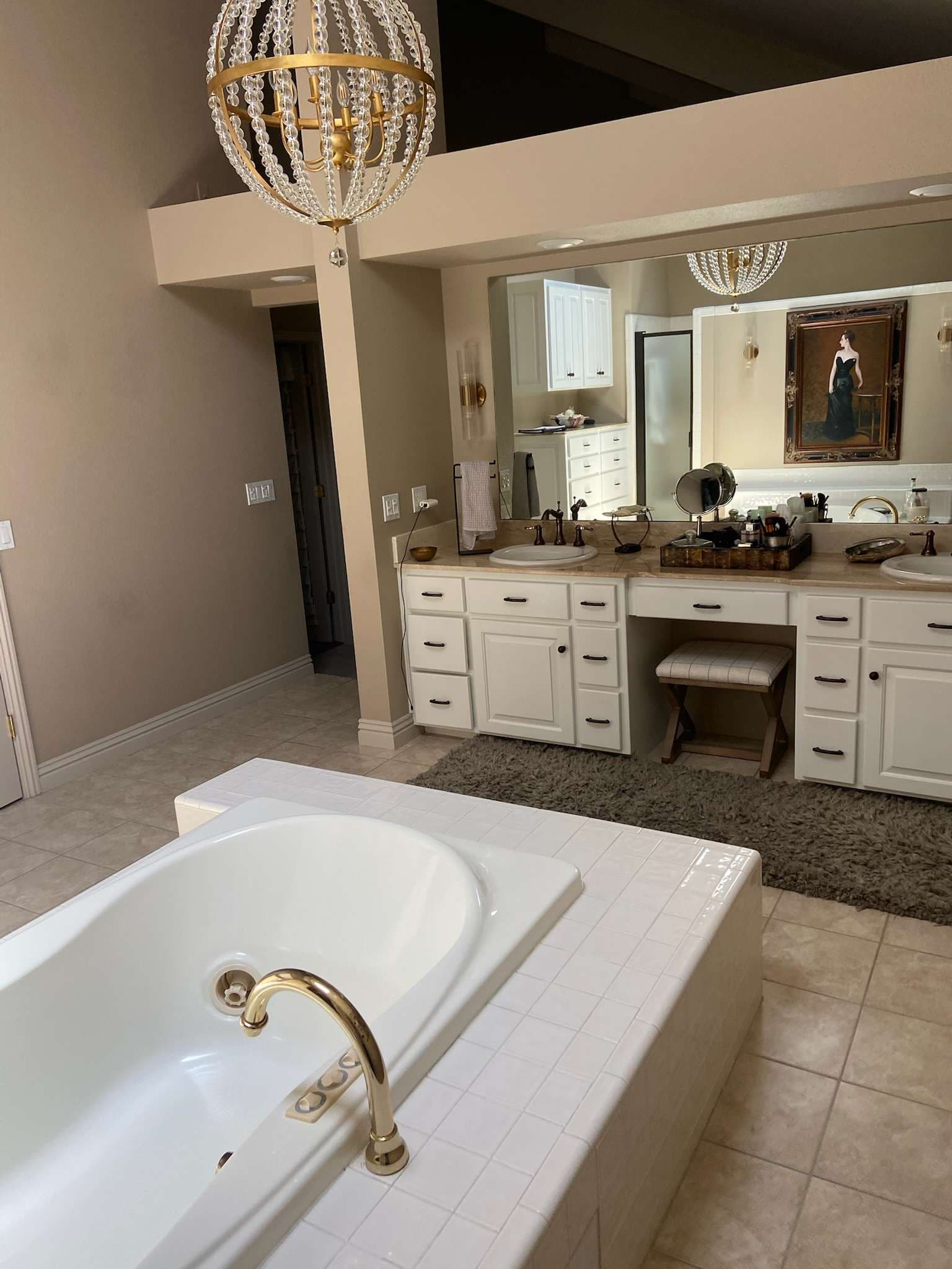 Country Club Patio bedroom and bath before remodel